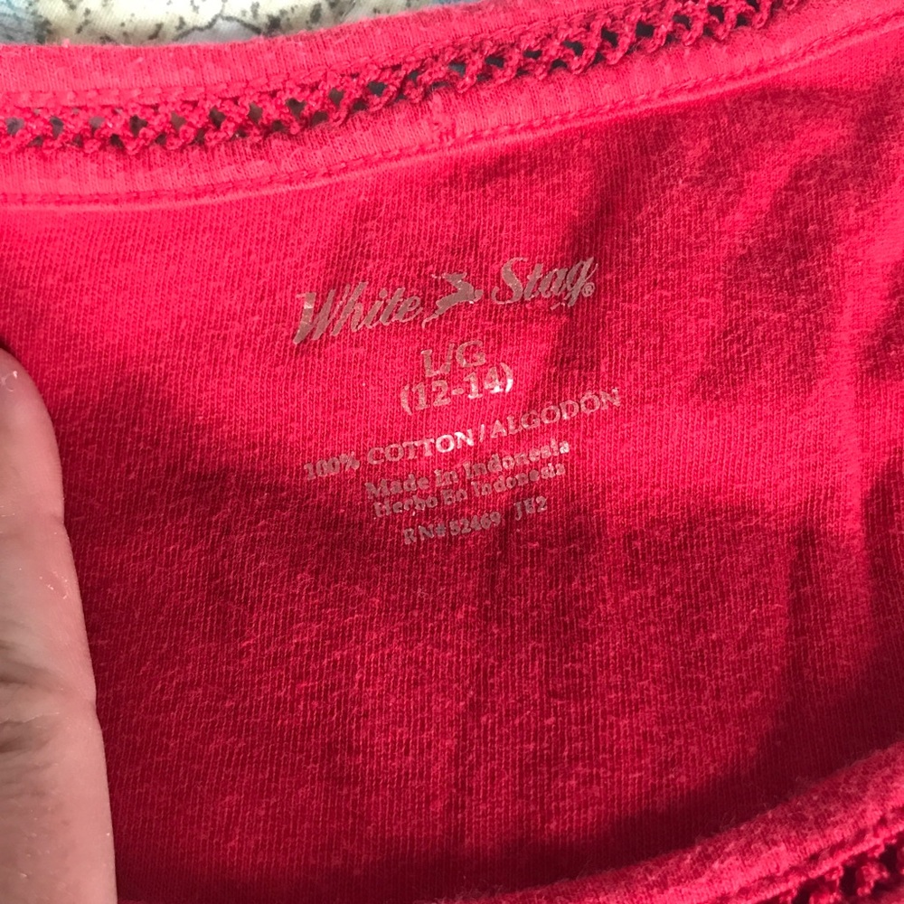 White Stag Red & White Scoop Neck Tank Size Large - Picture 4 of 5